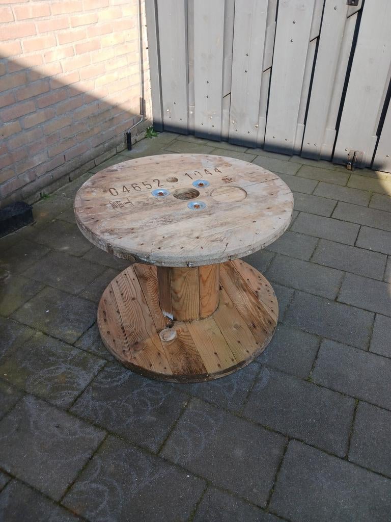 Houten haspel, Tuin en Terras, Tuintafels, Ophalen, Gebruikt, Rond, Hout