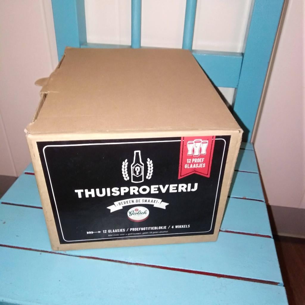 Grolsch bier proefglaasjes 12 stuks, Verzamelen, Biermerken, Ophalen, Zo goed als nieuw, Glas of Glazen, Grolsch