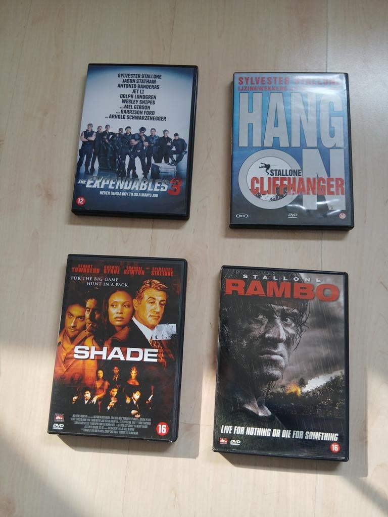 Actie DVD Box: The Expendables 3, Cliffhanger, Shade, Rambo, Cd's en Dvd's, Gebruikt, Vanaf 16 jaar, Boxset, Actie