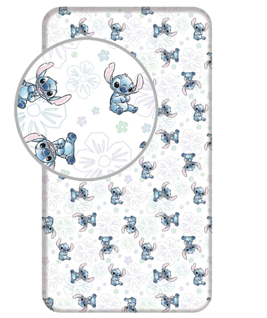 Stitch Hoeslaken Ohana 90x200 cm - Disney - Katoen, Kinderen en Baby's, Kinderkamer | Beddengoed, Meisje, Nieuw, Ophalen of Verzenden