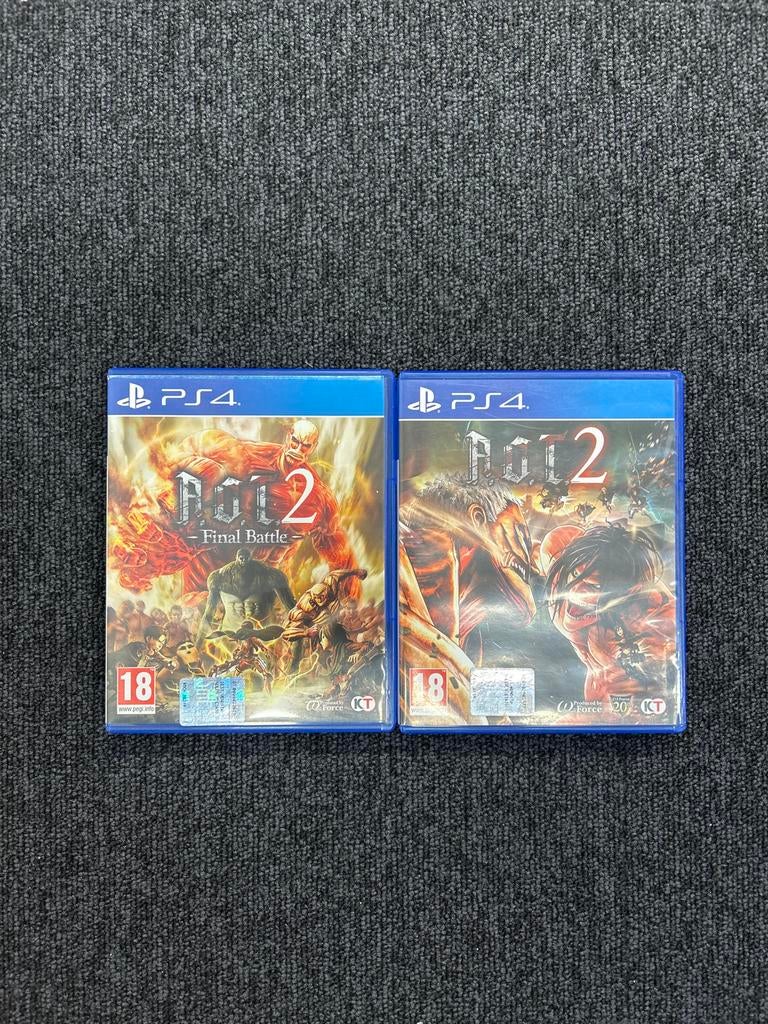 Attack on Titan 2 en Attack on Titan 2 Final Battle PS4, Spelcomputers en Games, Avontuur en Actie, Gebruikt, Vanaf 18 jaar, 1 speler