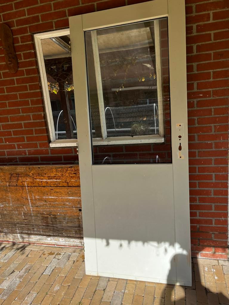 Buitendeur 200x82 cm, Ophalen, Gebruikt, 80 tot 100 cm, 200 tot 215 cm