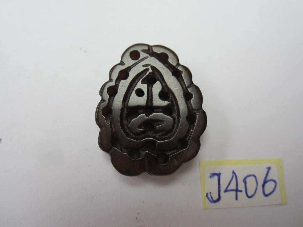 Antiek chinese hanger gemaakt van echt jade J406, Ophalen of Verzenden, Gebruikt, Steen of Mineraal