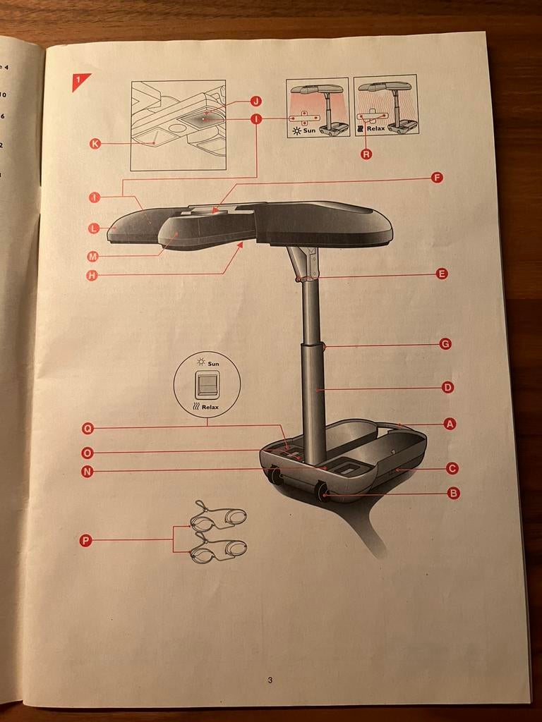 Inklapbare zonnehemel met infrarood lanpen van Philips, Ophalen, Zo goed als nieuw, Zonnebank dubbelzijdig, Minder dan 10 lampen
