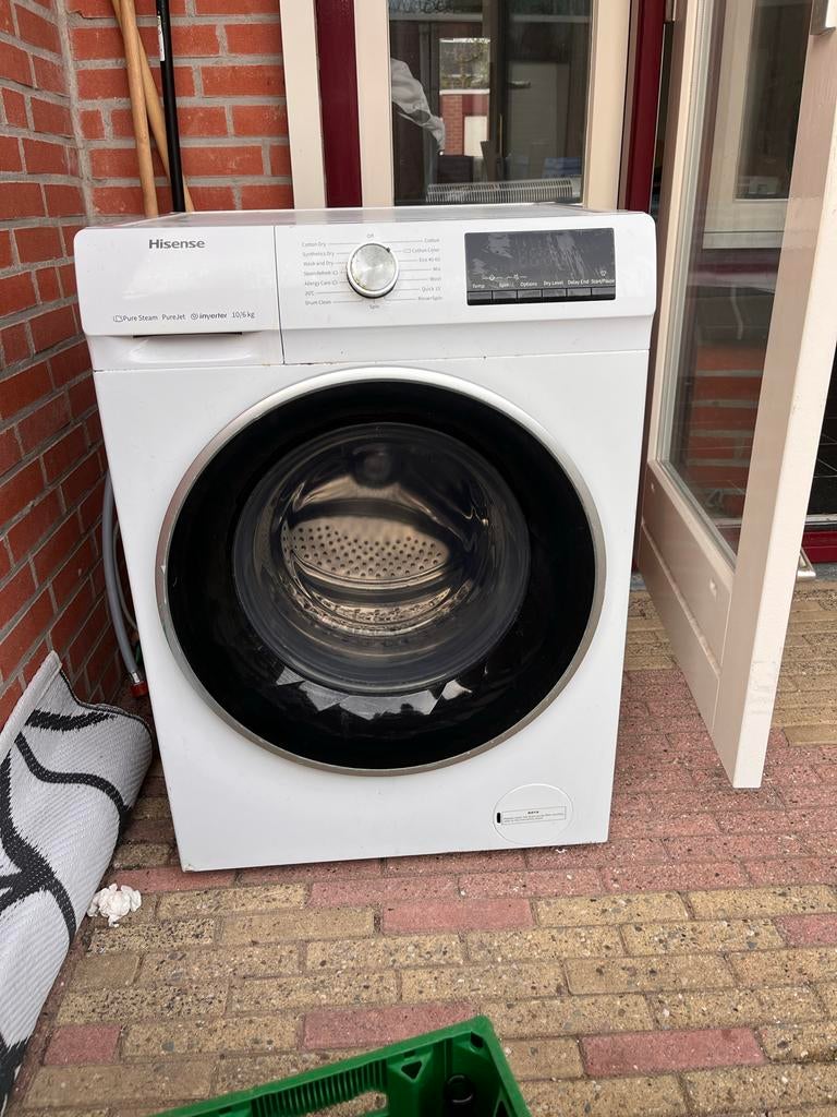 Hisense Was/droog machine 10.5 kg - gebruikt, Witgoed en Apparatuur, Ophalen, 1200 tot 1600 toeren, Gebruikt, 10 kg of meer