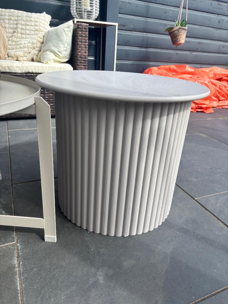 Bij zet tafeltje, Huis en Inrichting, Gebruikt, Rond, Ophalen, 45 tot 60 cm