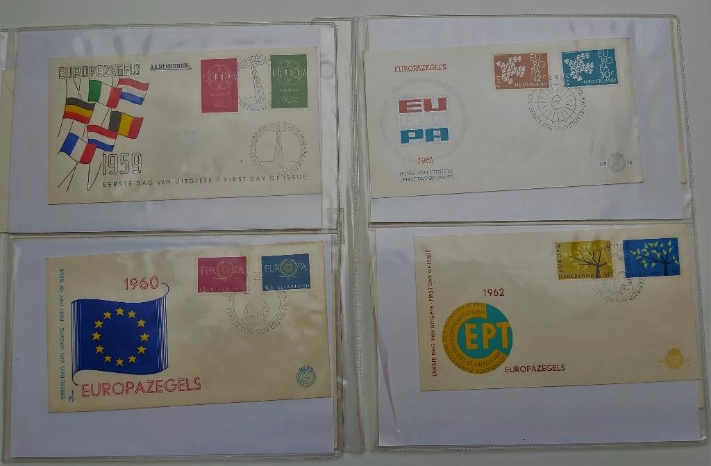 FDCs Nederland nr e35, e39, e44, e45, e47, e48, e49, e153, Postzegels en Munten, Postzegels | Eerstedagenveloppen, Nederland, Ophalen