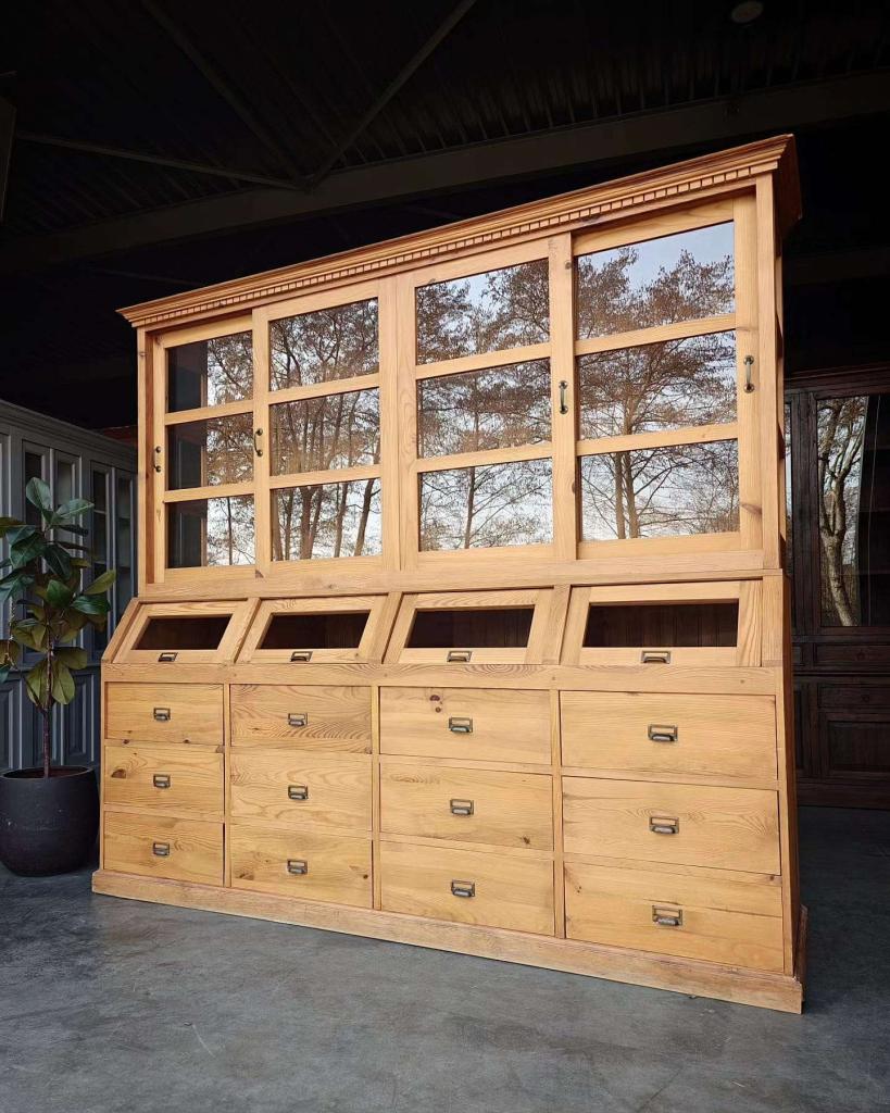 Oude Grutterskast | Grenen Apothekerskast | Winkelkast #4099