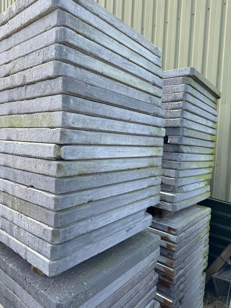 Kunststof steenschotten 175x65x5 cm C-keuze sterk  fundering, BHOVZ, Gebruikt, Tonny@mail-kunststofsteenschotten.nl, Ophalen of Verzenden