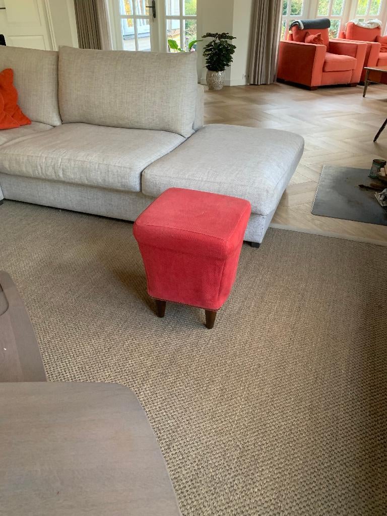 Hocker zitkrukje poef voetenbankje vintage retro, Minder dan 50 cm, Gebruikt, Minder dan 50 cm, Ophalen of Verzenden