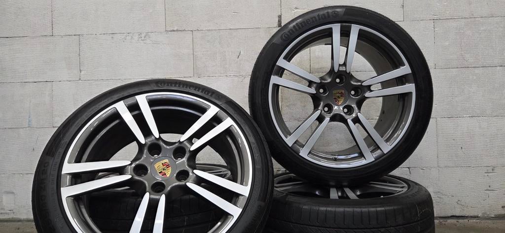 20" Porsche Panamera 970 Turbo velgen Conti zomerbanden TPMS, Gebruikt, 295 mm, Banden en Velgen, Ophalen of Verzenden