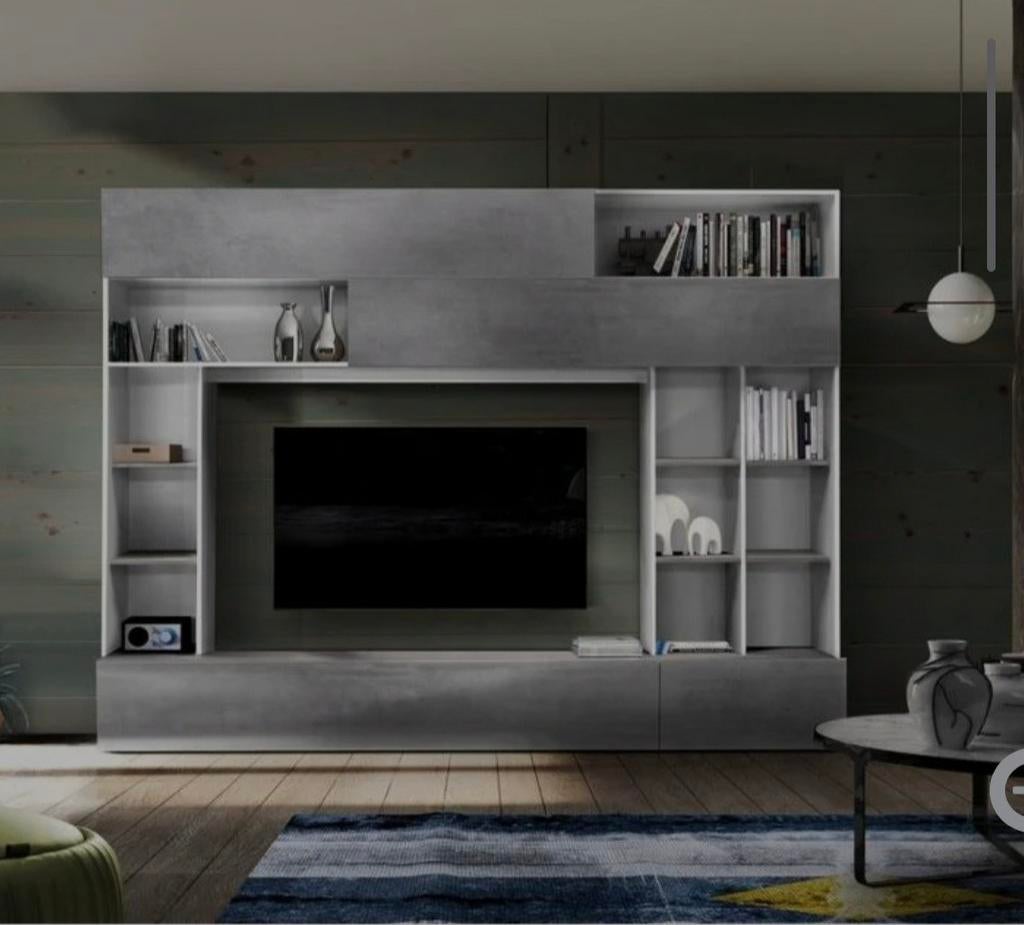 Nette tvkast wit/beton, Huis en Inrichting, Kasten | Televisiemeubels, Ophalen