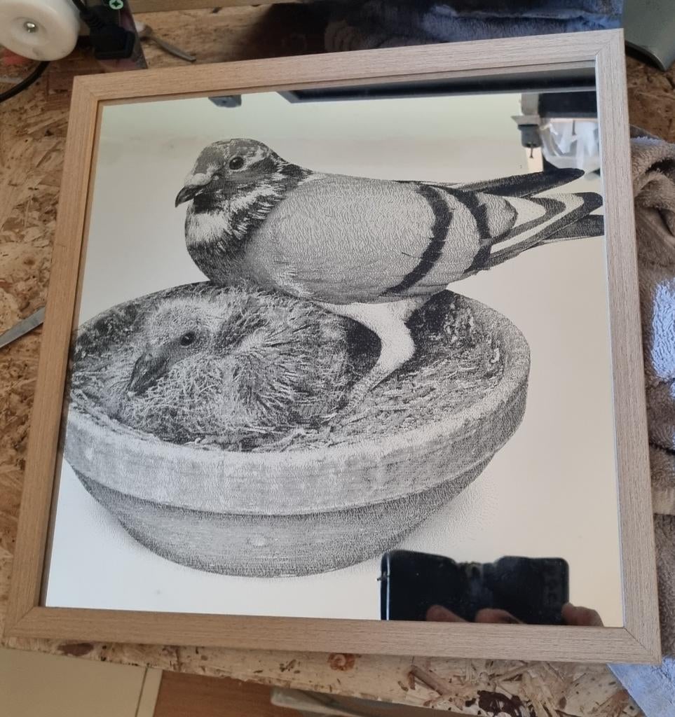 Wilt  u wat op spiegels  laten graveeren  dit is je kans, Huis en Inrichting, Woonaccessoires | Spiegels, Minder dan 50 cm, Vierkant