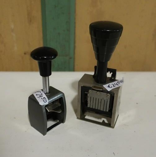 Stempel datum kantoor stempel vintage origineel PRIJS STUK, Ophalen of Verzenden