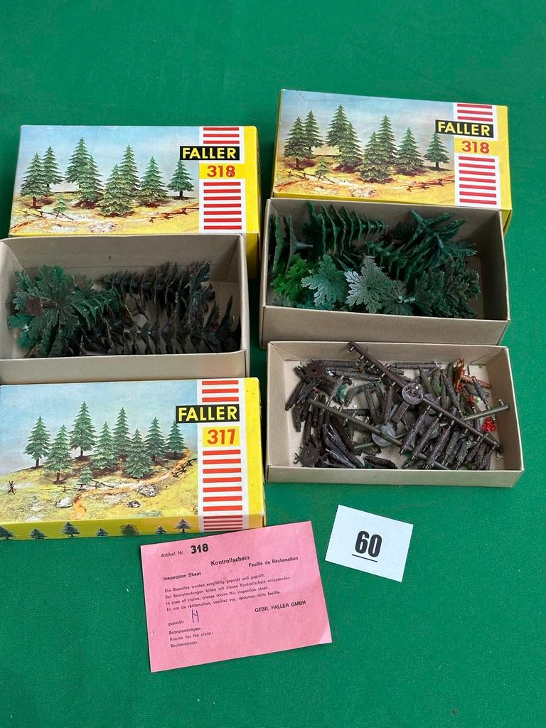 60- Faller 317/318 Kunststof Bomen Divers Jaren 60/70, Ophalen of Verzenden, Gebruikt