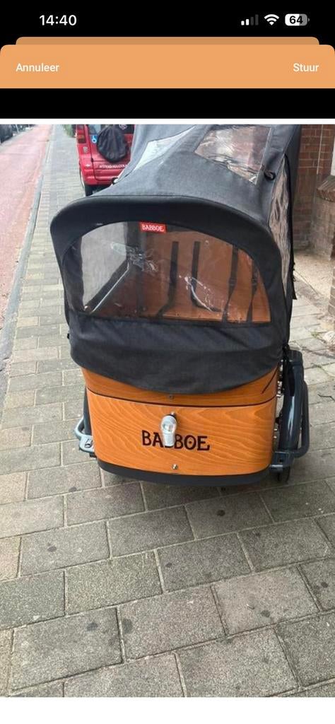 Elektrische big babboe curve, Fietsen en Brommers, Fietsen | Bakfietsen, Ophalen, Zo goed als nieuw, 4 kinderen of meer