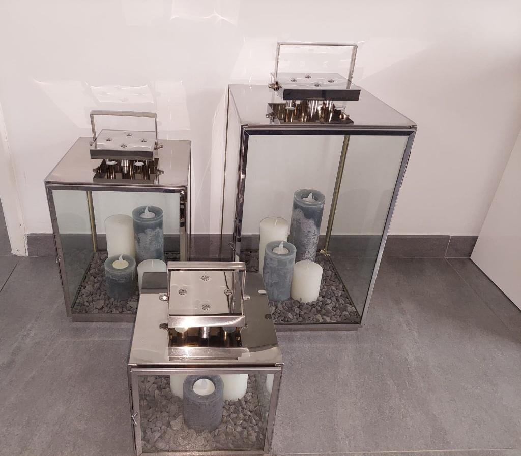 Lantaarns (3x) incl. Acessoires, Ophalen, 25 tot 50 cm, Zo goed als nieuw, Kandelaar