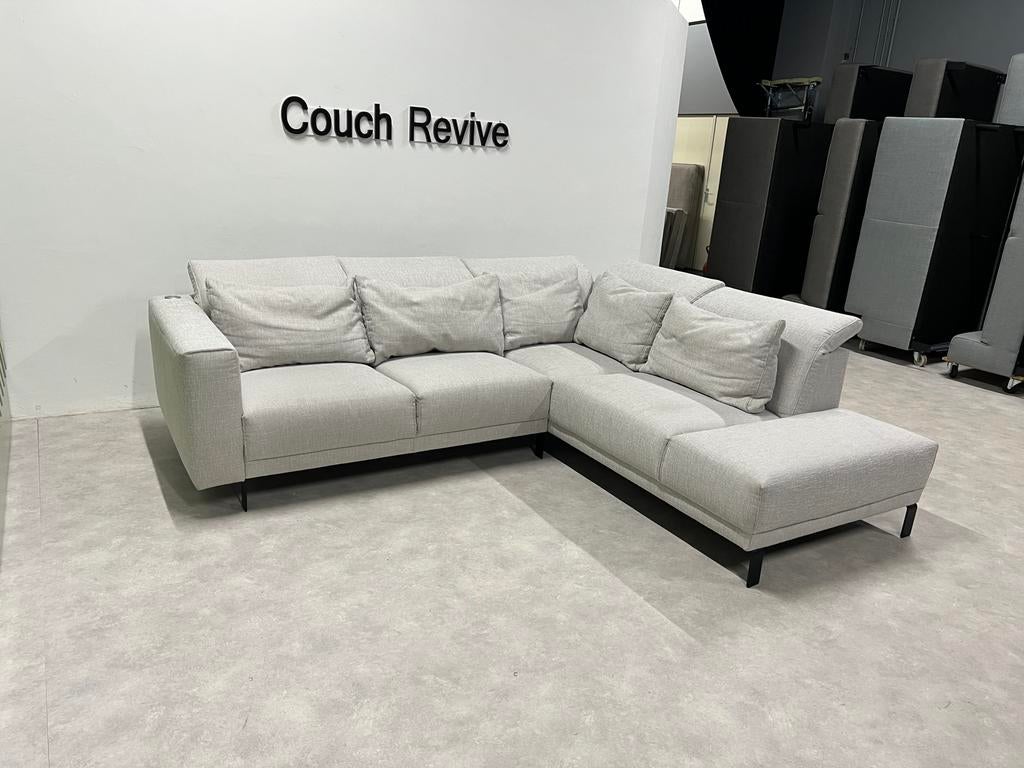 GRATIS LEVERING Z.G.A.N Montel hoekbank 265x230 Gereinigd, Verzenden, Zo goed als nieuw, Vierpersoons of meer, Stof