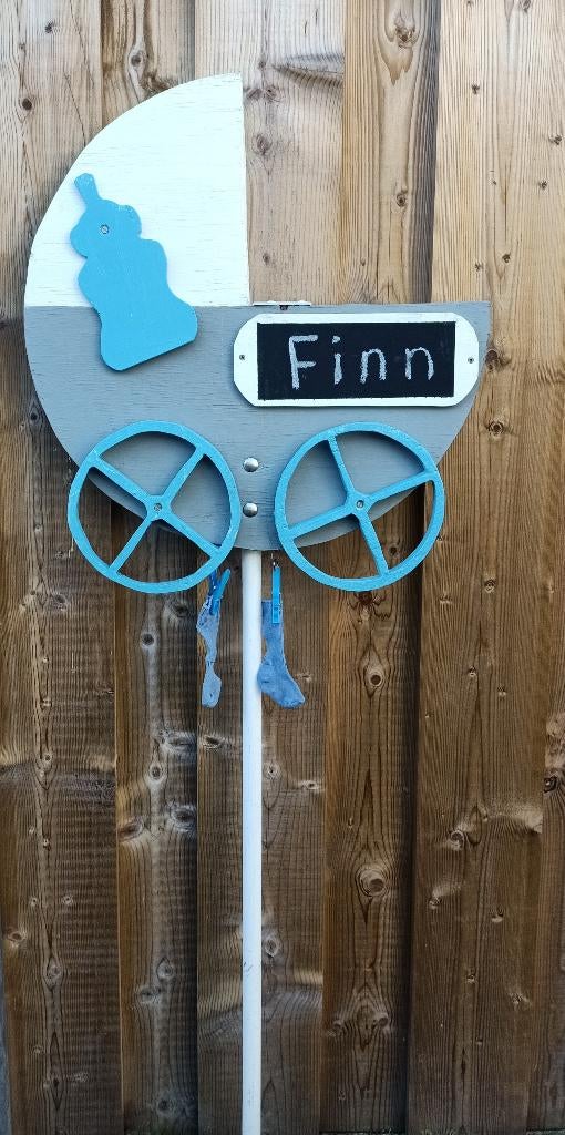 Te huur geboortebord wieg, Kinderen en Baby's, Kraamcadeaus en Geboorteborden, Ophalen, Nieuw, Geboortebord