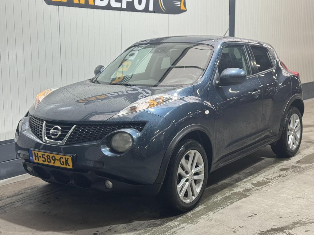 Nissan Juke 1.6 Urban Premium Gereviseerde bak., Euro 5, 4 cilinders, Blauw, Leder