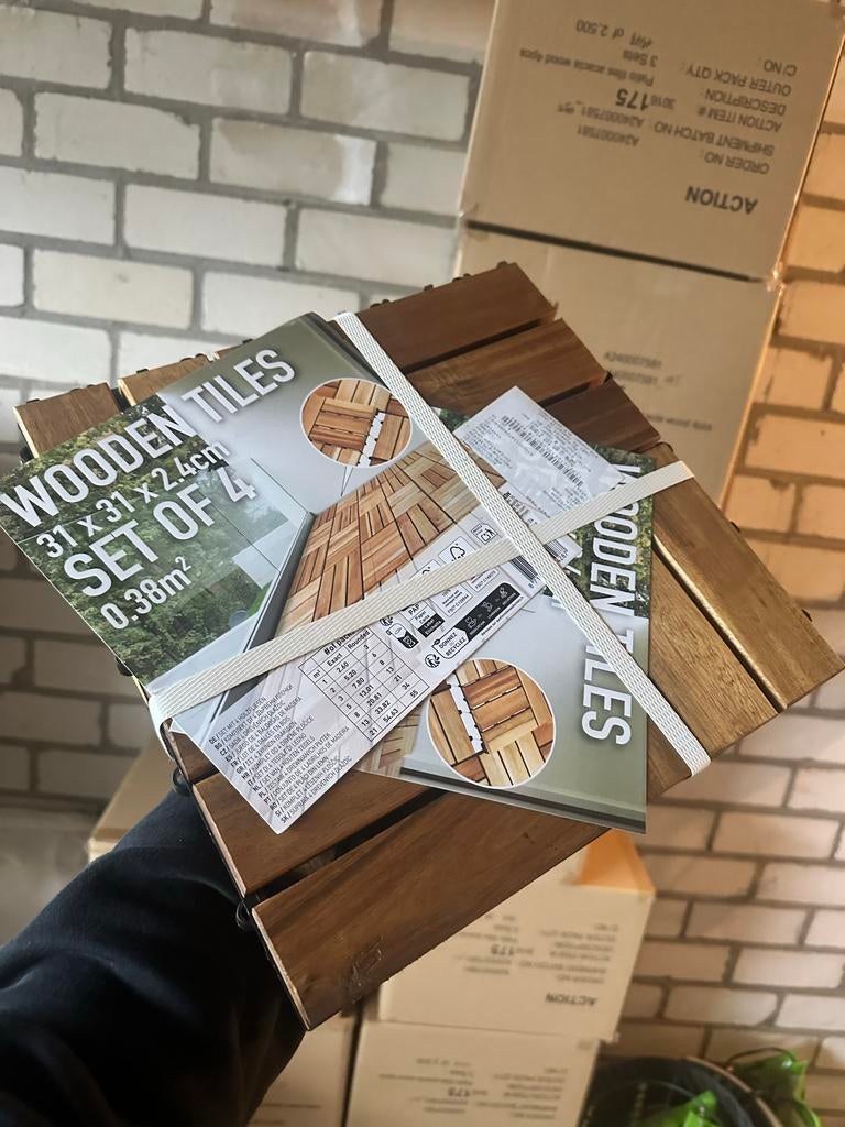 Terras vlonders, 12 dozen beschikbaar, Ophalen, Nieuw, Hout