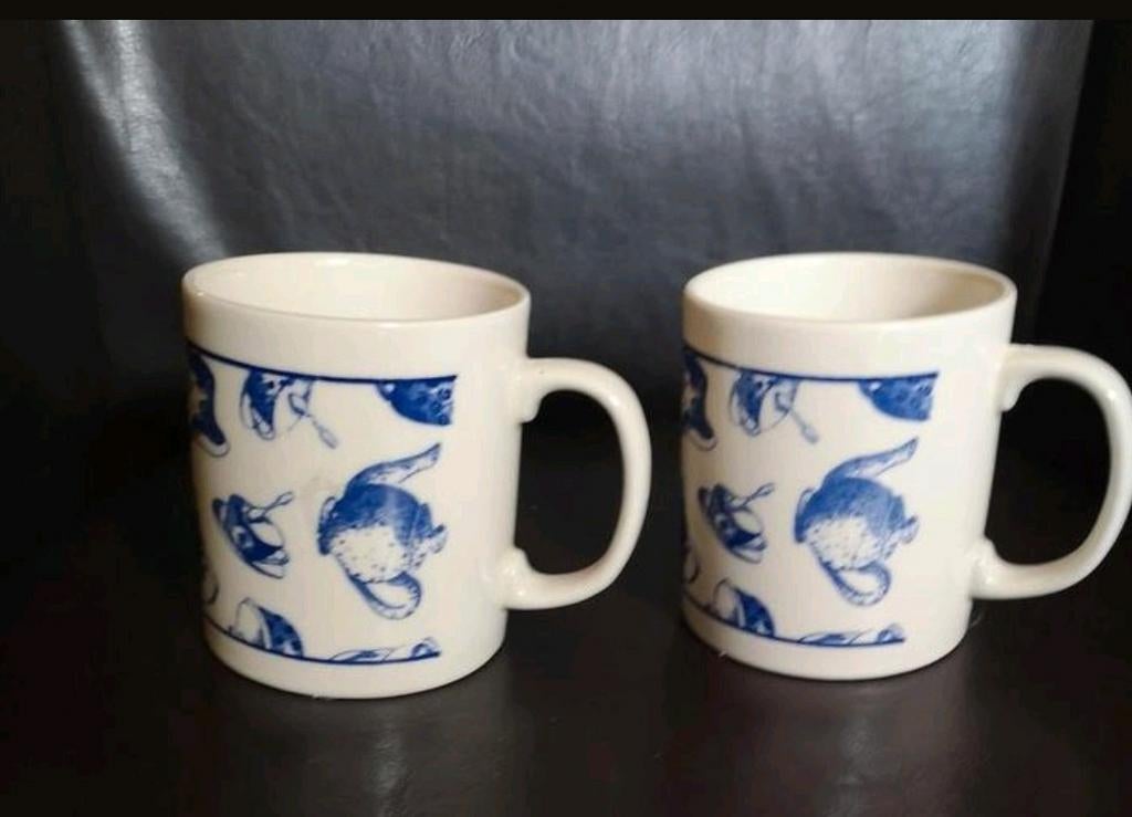 Just Mugs koffiemokken (2 stuks), Huis en Inrichting, Keuken | Servies, Keramiek, Ophalen of Verzenden, Zo goed als nieuw, Overige stijlen