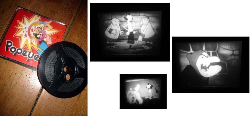 8mm film Popeye "Which is Witch" - zw/w - geluid - 60mtr -, Audio, Tv en Foto, Filmrollen, Ophalen, 8mm film