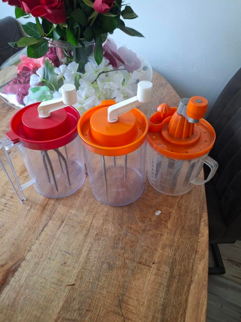 Drie vintage slagroomkloppers, Huis en Inrichting, Keuken | Keukenbenodigdheden, Ophalen of Verzenden