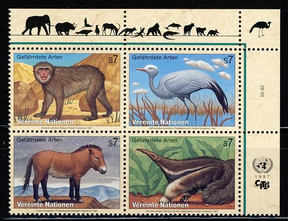 UNO Wenen 222/25 Dieren 1997 postfris, Ophalen of Verzenden, Postfris