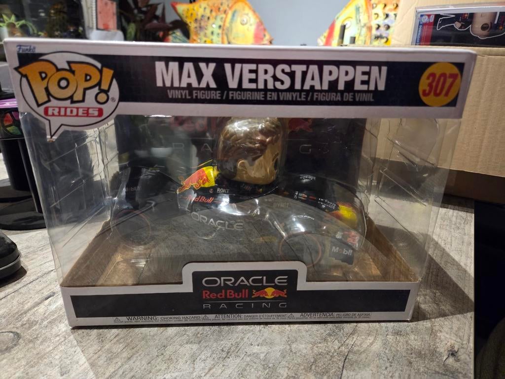 Funko Pop Rides #307 Max Verstappen met Auto, Ophalen of Verzenden, Zo goed als nieuw