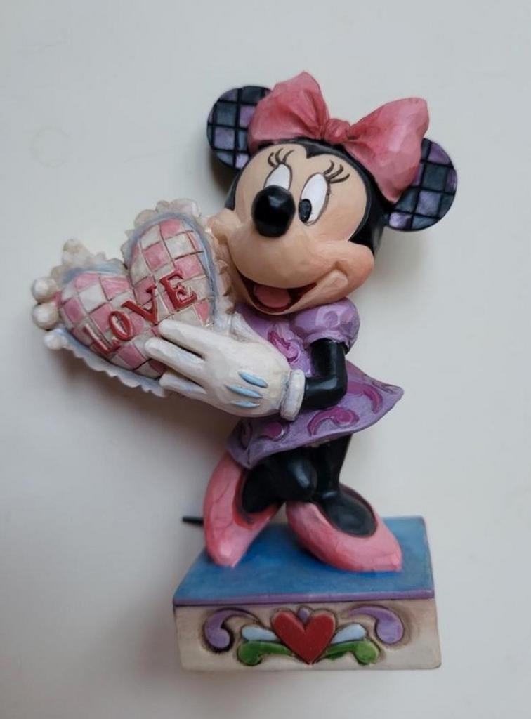 Disney traditions jim shore minnie mouse My Love 4026085, Ophalen of Verzenden, Mickey Mouse, Zo goed als nieuw, Beeldje of Figuurtje