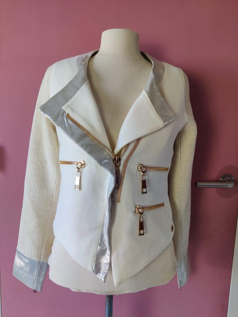 Biker jack van Josh V maat 36, Ophalen of Verzenden, Zo goed als nieuw, Maat 36 (S), Zwart