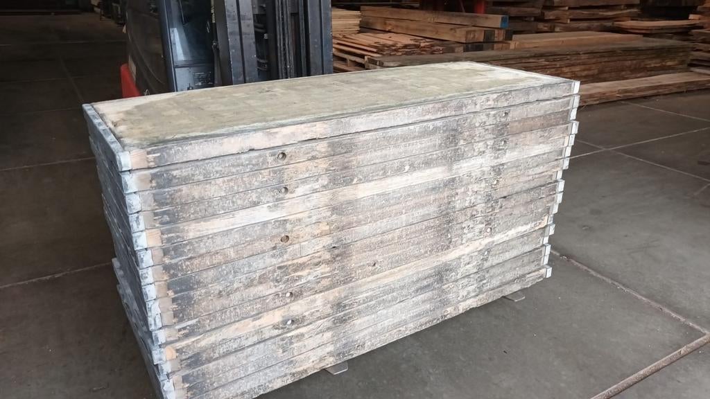 Lariks  steenschotten  65x175cm  vlonder  terras  vloer, Ophalen of Verzenden, Gebruikt, Hout