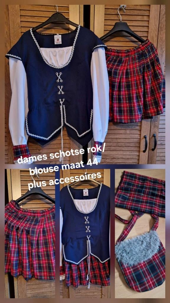 Carnavalskleding Schotse kilt, Carnaval, Maat 42/44 (L), Ophalen of Verzenden, Zo goed als nieuw