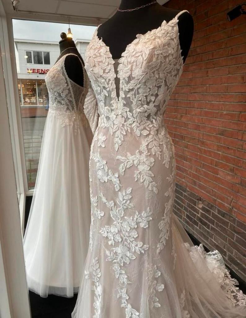 Superrr mooie trouwjurk! Sale! Direct leverbaar, Ophalen, Nieuw, Roze, Trouwjurk