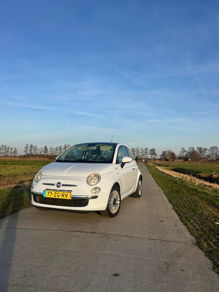 Fiat 500 1.2 C 2008 Blauw, Auto's, Voorwielaandrijving, 1242 cc, 4 cilinders, 840 kg