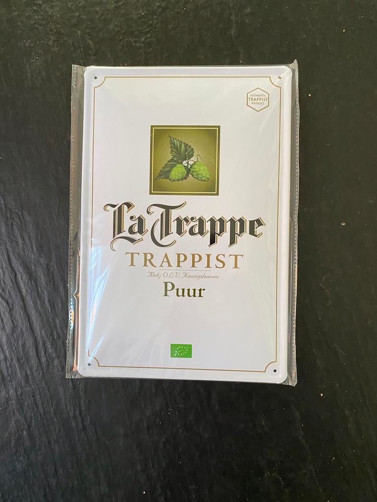 Metaal reclamebord La Trappe, Ophalen of Verzenden, Zo goed als nieuw, Reclamebord