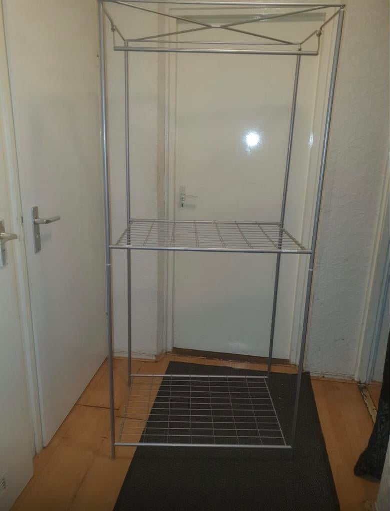 Metalen Stelling kast met kapstok - IKEA, Ophalen, Zo goed als nieuw, Metaal, Staande kapstok