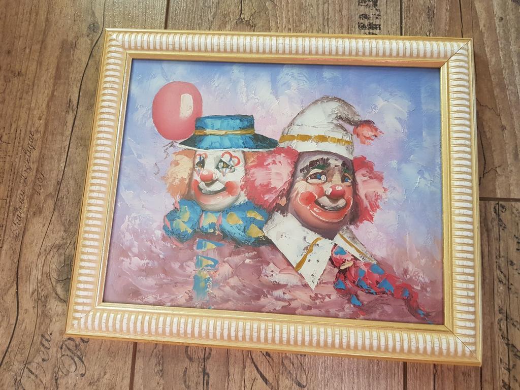 Schilderij william moninel clowns pippo, Ophalen of Verzenden