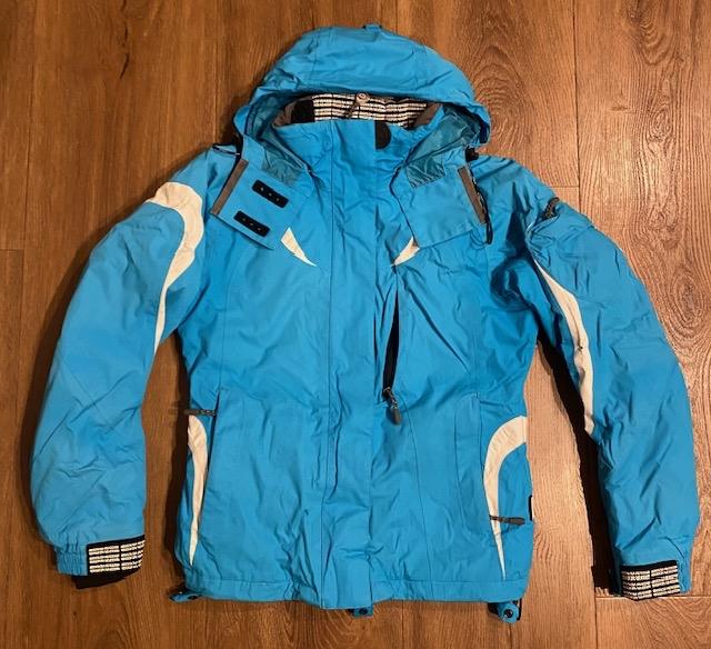 Blauwe ski-jas - Zo goed als nieuw, maat 36, Ophalen of Verzenden, Zo goed als nieuw, Maat 36 (S), Jack