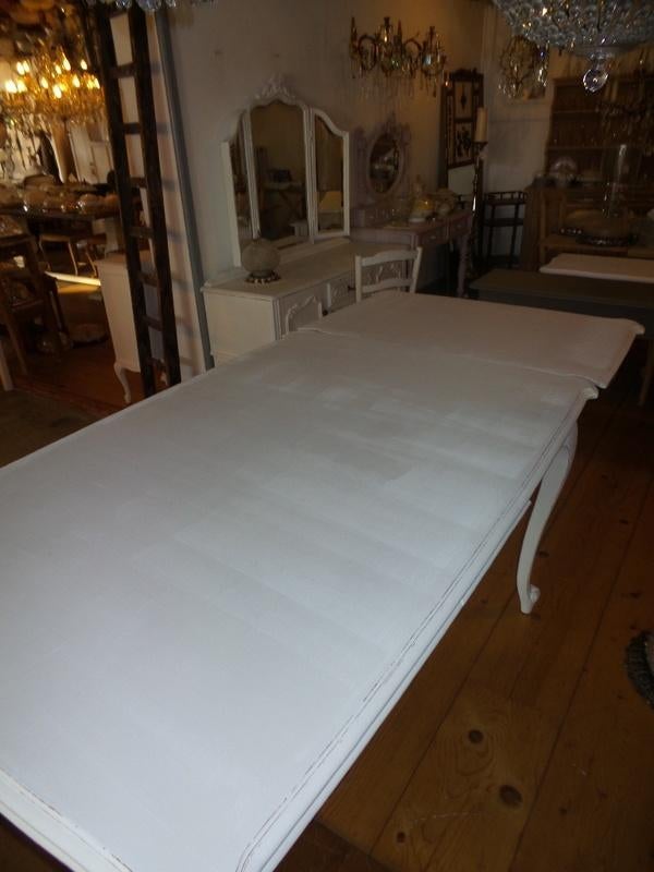 Queen ann eettafel gerestyled met witte krijtverf, Ophalen, Gebruikt, Eikenhout, 50 tot 100 cm