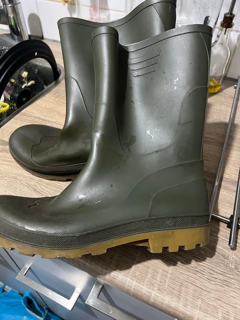 Groene Regenlaarzen Maat 44, Ophalen of Verzenden, Gedragen, Overige kleuren, Regenlaarzen