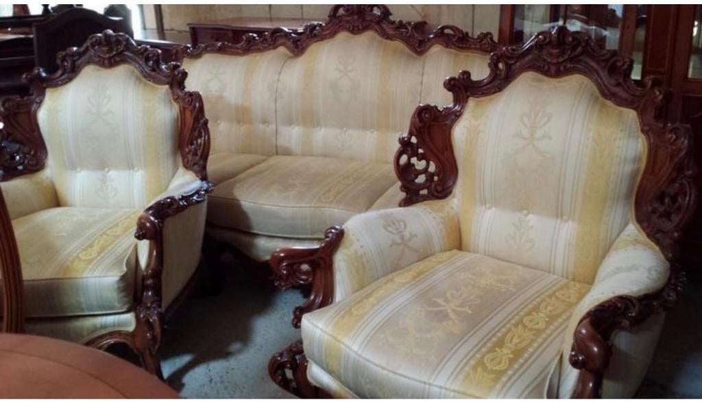 Barok Bankstel met Fauteuils, Ophalen