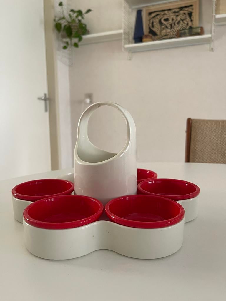 Vintage Emsa Pindaschaal met 5 Schaaltjes - Jaren 70, Ophalen, Gebruikt