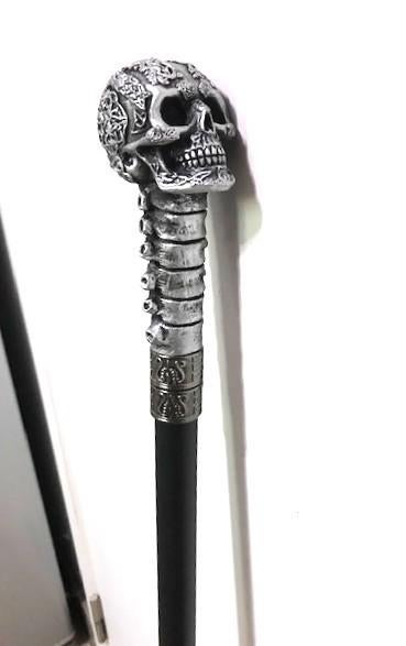 Wandelstok Schedel Doodshoofd Zilver😎🤗💑🎁👌, Diversen, Ophalen of Verzenden, Verstelbaar, Nieuw