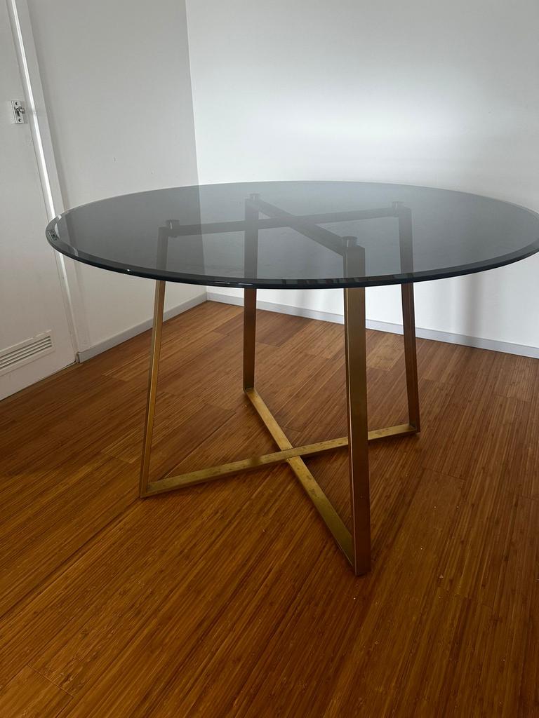 ronde eettafel met stoelen en bijzettafels, Ophalen, Gebruikt, 4 tot 6 stoelen