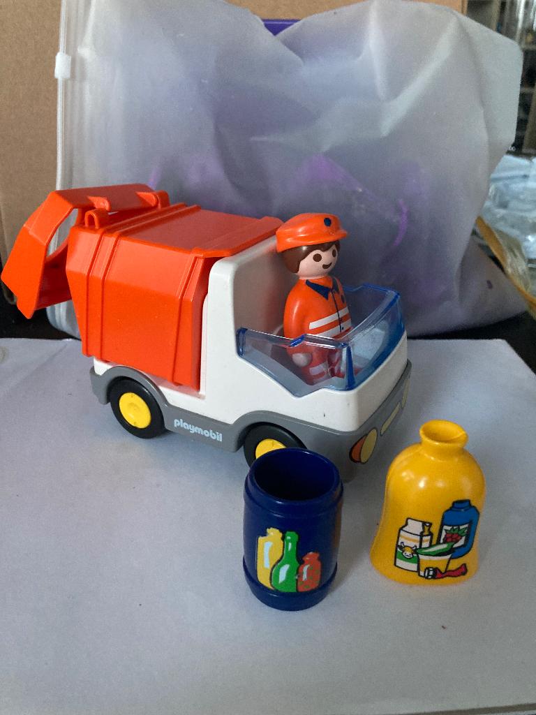 Playmobil 123 vuilniswagen, Kinderen en Baby's, Speelgoed | Playmobil, Ophalen of Verzenden, Gebruikt