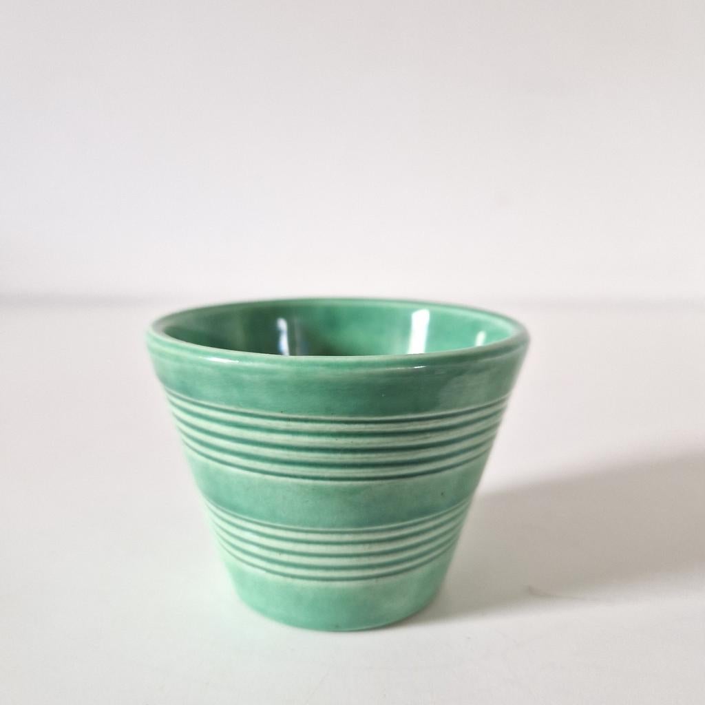 Fifties mintgroene vintage bloempot Erica 205 00, Ophalen of Verzenden, Huis en Inrichting