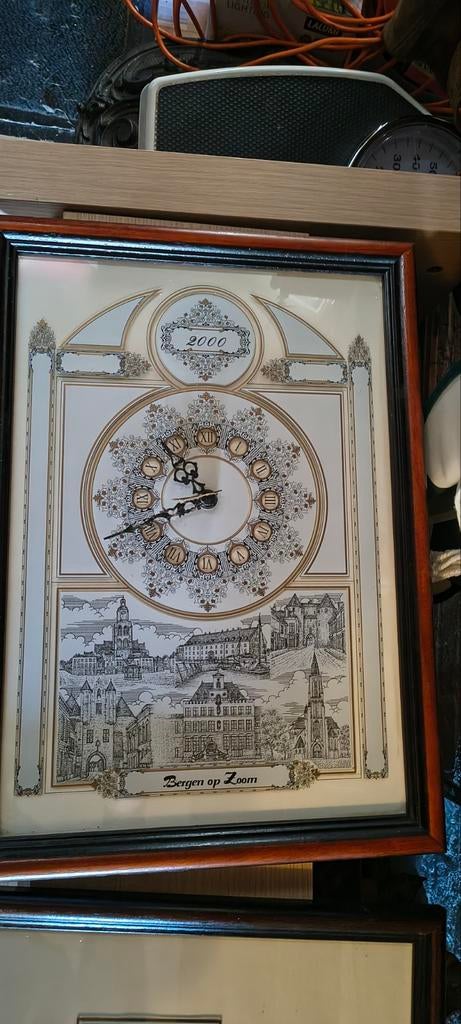 Twee Schilderijen Bergen op Zoom, één met Klok, Antiek en Kunst, Kunst | Schilderijen | Klassiek, Ophalen of Verzenden