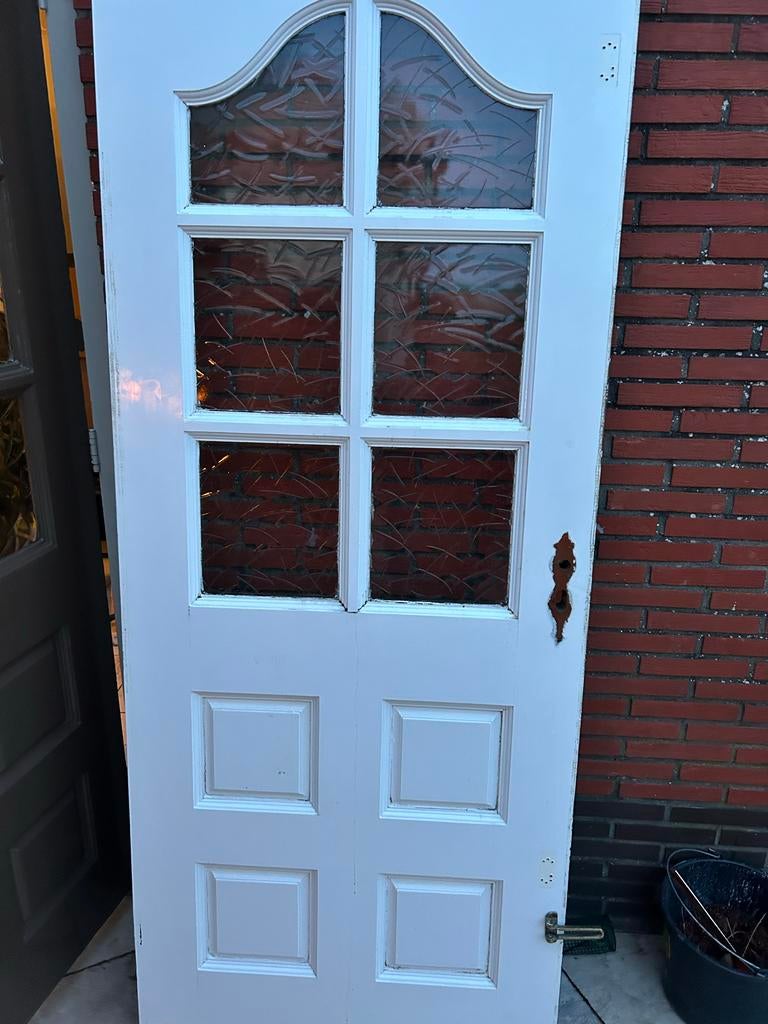 Hardhouten deur 83x201,5 cm - 4 cm dik, Gebruikt, 80 tot 100 cm, Binnendeur, Ophalen of Verzenden